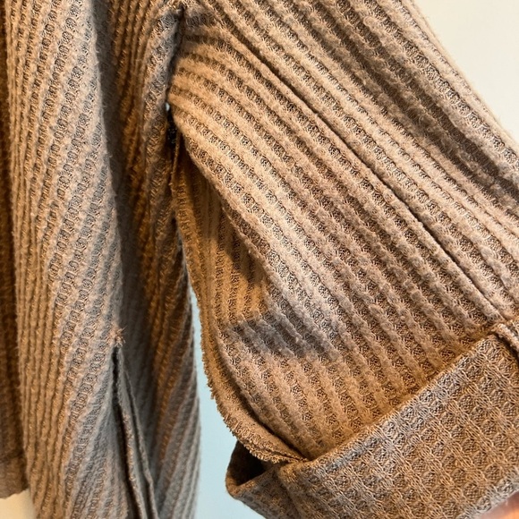 Umgee Brown Waffle Knit Button Cardigan Women’s 1XL/2XL Oversized Fall Layer - Picture 4 of 5